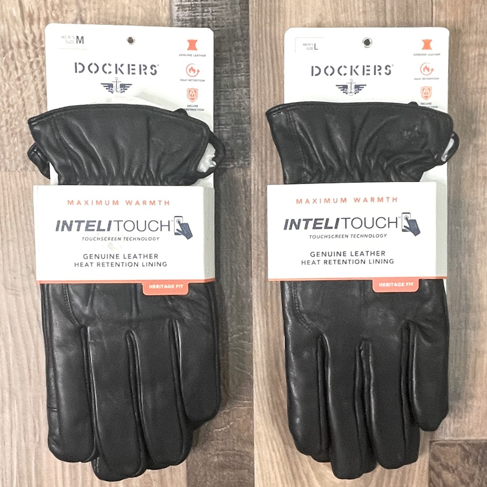 Dockers Leather Gloves Touchscreen Technology
